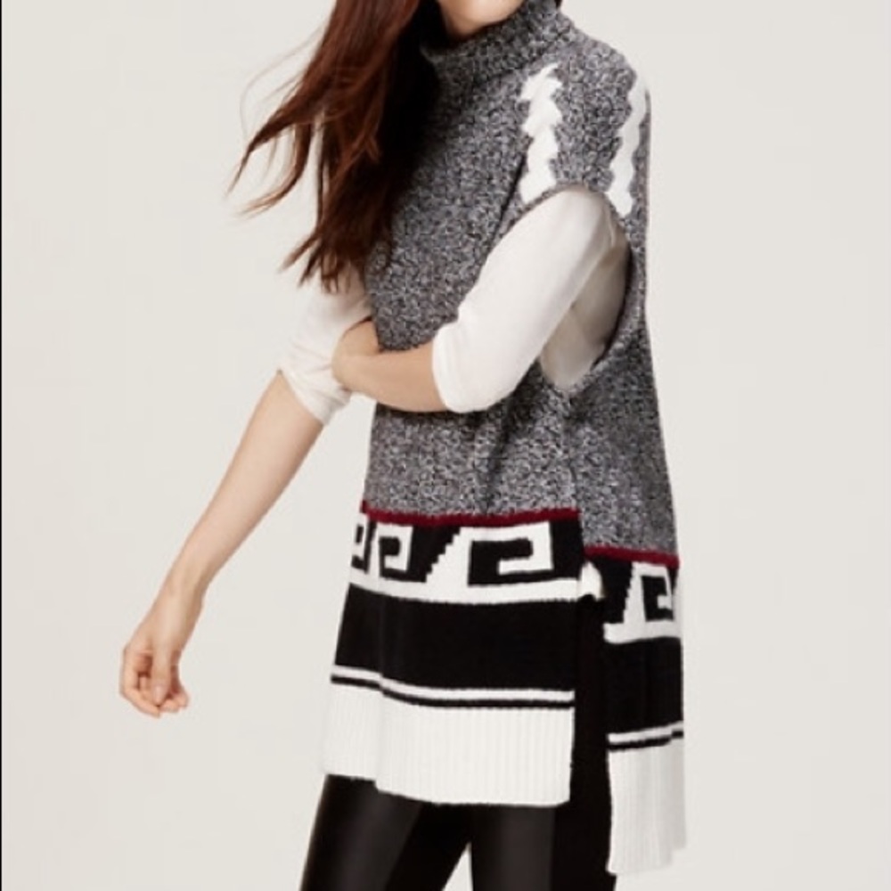 Loft Geo Blanket Sweater.